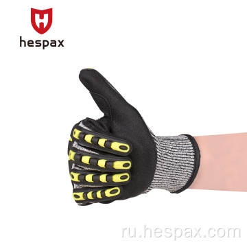 HESPAX Anti-Ipact TPR Механические рабочие перчатки нитрило